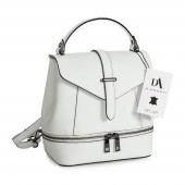 Rucsac dama din piele naturala DiAmanti Enna Bianco